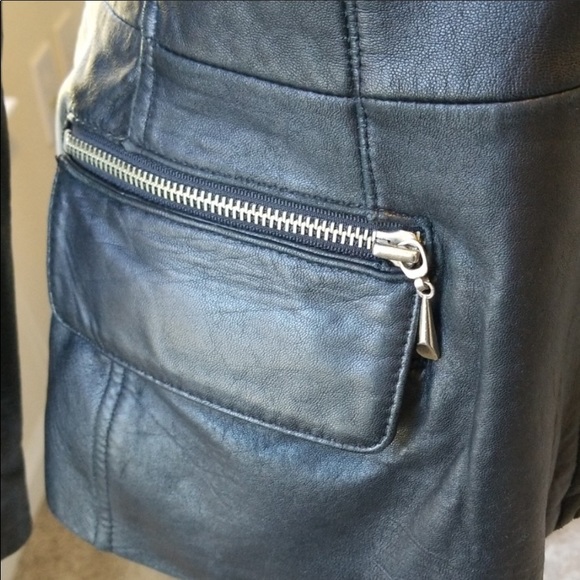 🌼 JONES NEW YORK LEATHER JACKET - Picture 6 of 10